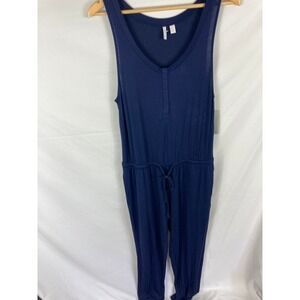 NWT Nordstrom Navy Blue Sleeveless Jumpsuit Size Medium